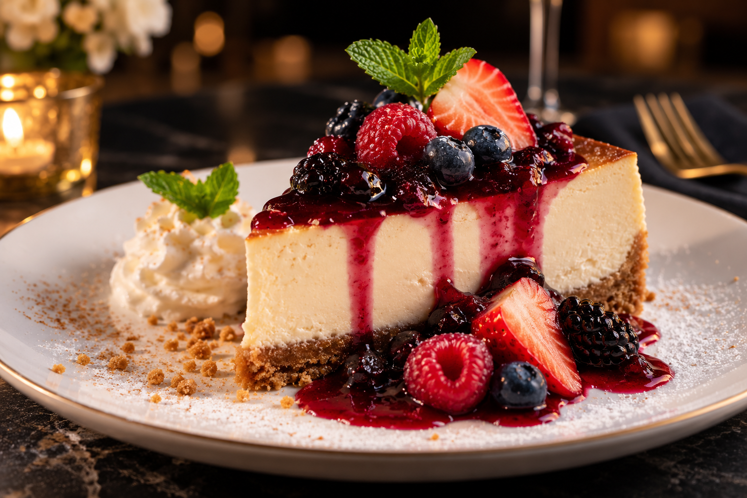 Mixed Berry Cheesecake Chef Keisy Dominican Republic private chef dessert